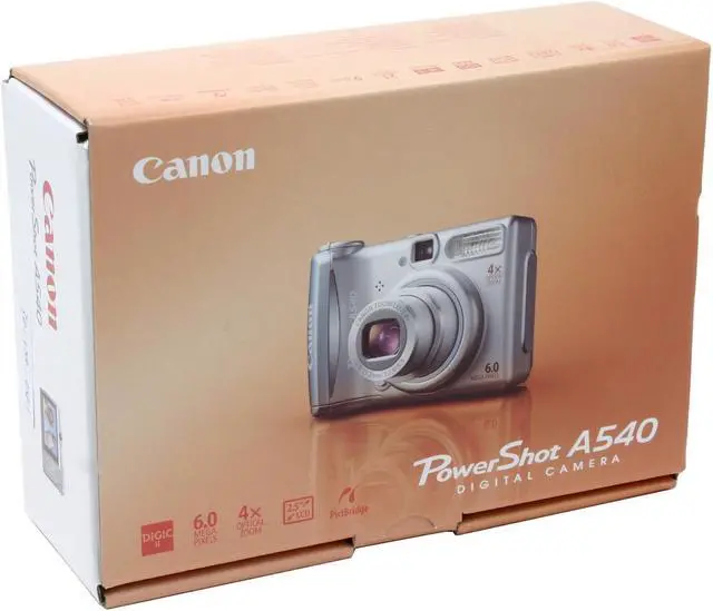 Alt view image 9 of 9 - Canon PowerShot A540 Silver 6.0 MP 4X Optical Zoom Digital Camera