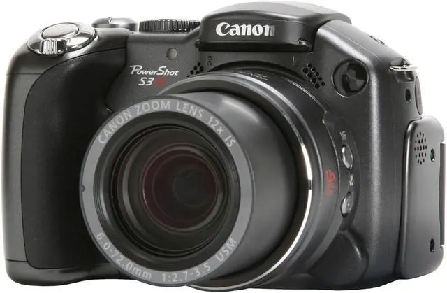 Main image of Canon S3 IS Black 6.0 MP 12X Optical Zoom Digital Camera