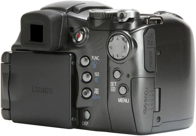 Alt view image 5 of 15 - Canon S3 IS Black 6.0 MP 12X Optical Zoom Digital Camera