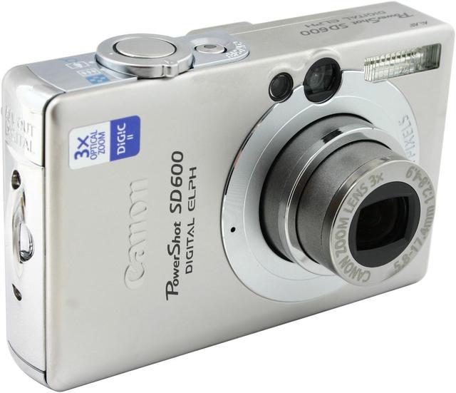 Canon PowerShot Digital ELPH SD600 6.0MP Silver Digital popular Camera