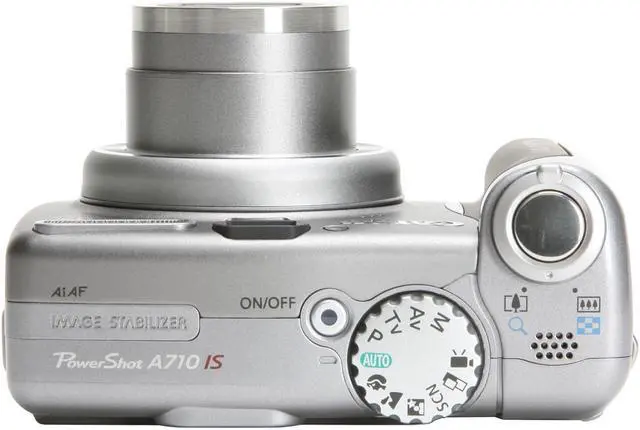 Alt view image 9 of 11 - Canon PowerShot A710 IS Silver 7.1 MP 6X Optical Zoom Digital Camera