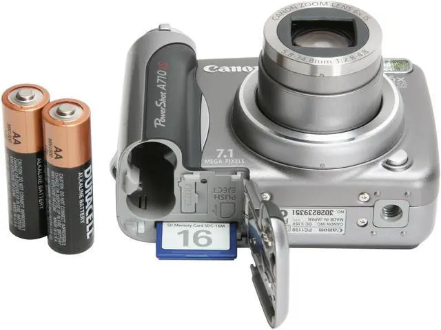 Alt view image 10 of 11 - Canon PowerShot A710 IS Silver 7.1 MP 6X Optical Zoom Digital Camera