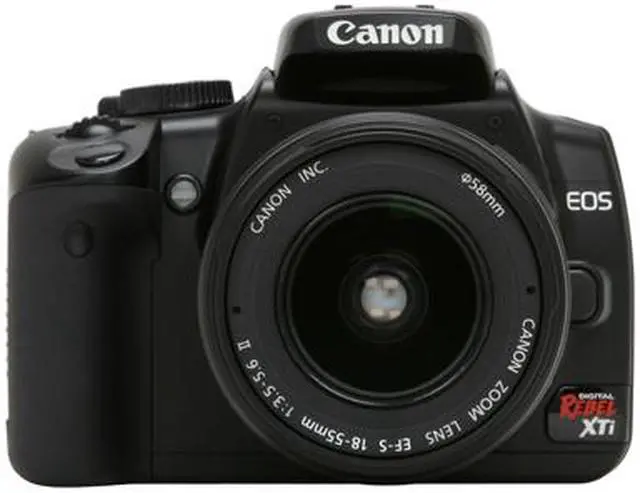 Alt view image 8 of 13 - Canon EOS Rebel XTi Black 10.10 MP Digital SLR Camera w/EF-S 18-55mm f/3.5-5.6 II Lens