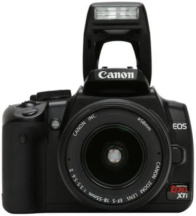 Alt view image 9 of 13 - Canon EOS Rebel XTi Black 10.10 MP Digital SLR Camera w/EF-S 18-55mm f/3.5-5.6 II Lens