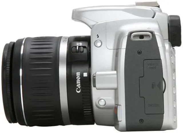 Alt view image 2 of 13 - Canon EOS Rebel XTi Silver 10.10 MP Digital SLR Camera w/EF-S 18-55mm f/3.5-5.6 II Lens