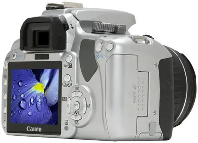 Alt view image 5 of 13 - Canon EOS Rebel XTi Silver 10.10 MP Digital SLR Camera w/EF-S 18-55mm f/3.5-5.6 II Lens