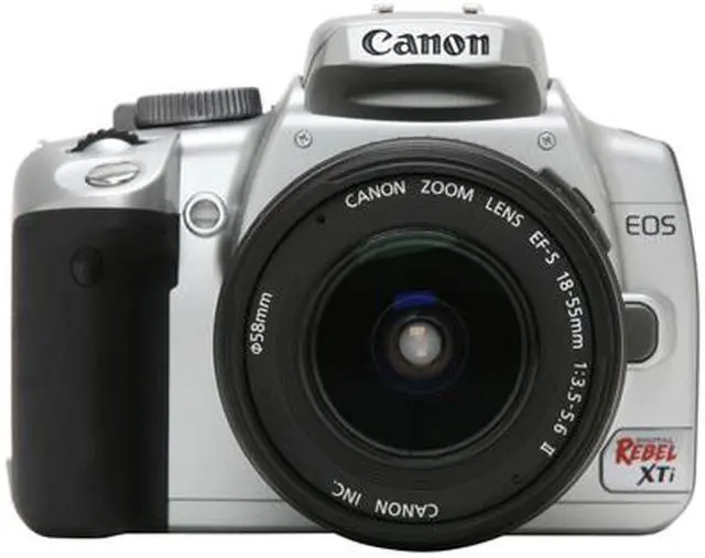 Alt view image 8 of 13 - Canon EOS Rebel XTi Silver 10.10 MP Digital SLR Camera w/EF-S 18-55mm f/3.5-5.6 II Lens