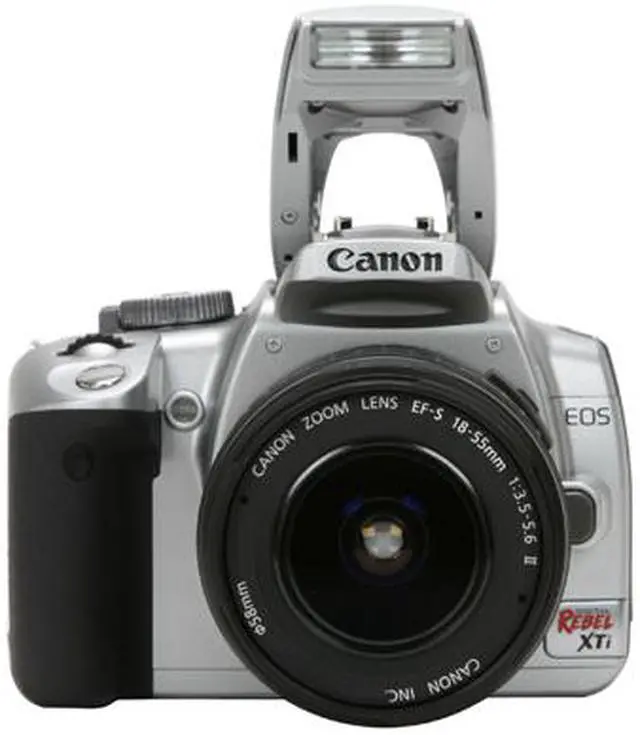 Alt view image 9 of 13 - Canon EOS Rebel XTi Silver 10.10 MP Digital SLR Camera w/EF-S 18-55mm f/3.5-5.6 II Lens