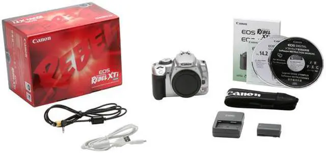 Alt view image 13 of 13 - Canon EOS Rebel XTi Silver 10.10 MP Digital SLR Camera - Body Only