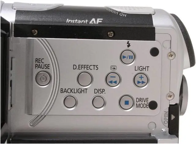 Alt view image 6 of 13 - Canon HV10 Black&Silver 1/2.7" CMOS 2.7" 211K LCD 10X Optical Zoom High Definition MiniDV Camcorder
