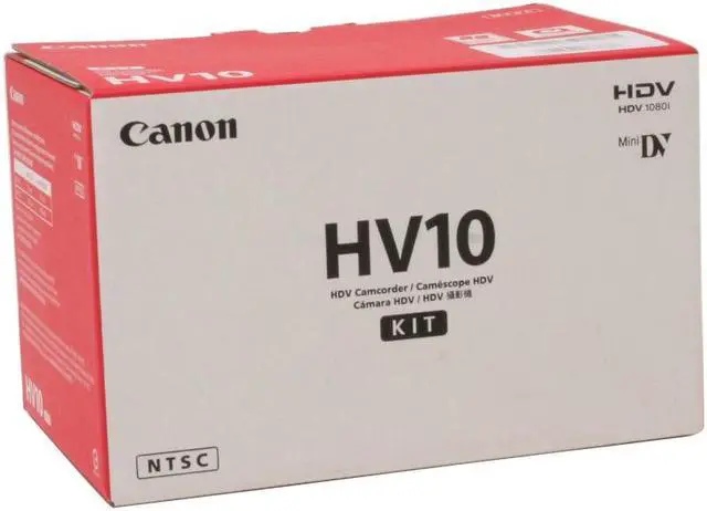 Alt view image 13 of 13 - Canon HV10 Black&Silver 1/2.7" CMOS 2.7" 211K LCD 10X Optical Zoom High Definition MiniDV Camcorder
