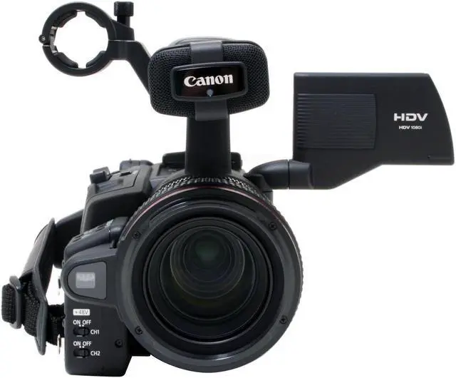 Alt view image 2 of 10 - Canon XH A1 Black 1/3" 3CCD 2.8" LCD 20X Optical Zoom High Definition Professional Camcorder