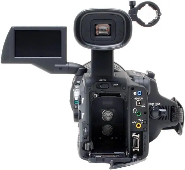 Alt view image 4 of 10 - Canon XH A1 Black 1/3" 3CCD 2.8" LCD 20X Optical Zoom High Definition Professional Camcorder