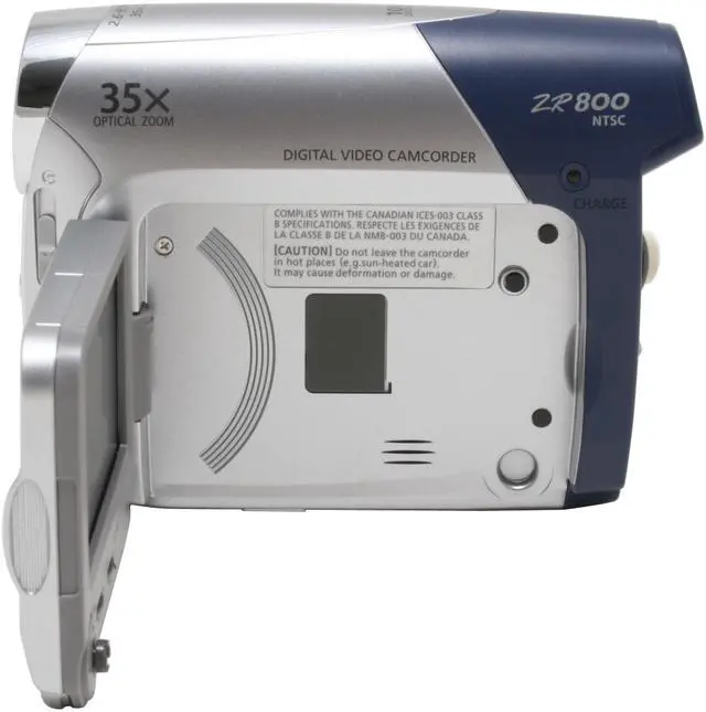 Alt view image 6 of 10 - Canon ZR800 Silver 2.7"LCD 35X Optical Zoom Digital Camcorder