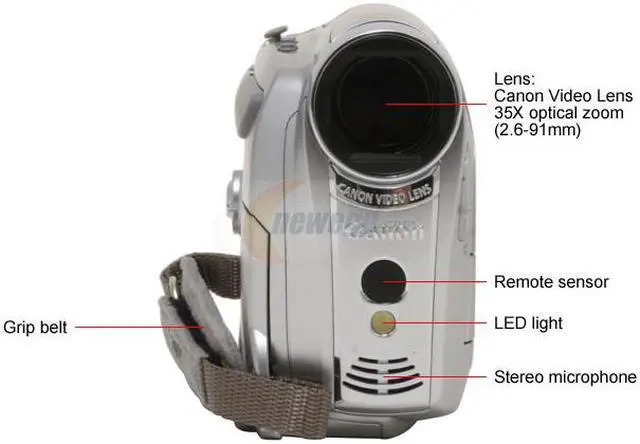 Alt view image 3 of 13 - Canon ZR850 Silver 2.7"LCD 35X Optical Zoom Digital Camcorder