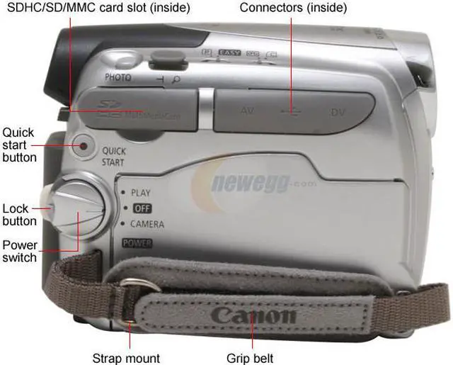 Alt view image 4 of 13 - Canon ZR850 Silver 2.7"LCD 35X Optical Zoom Digital Camcorder