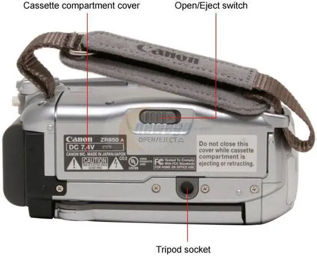 Alt view image 9 of 13 - Canon ZR850 Silver 2.7"LCD 35X Optical Zoom Digital Camcorder
