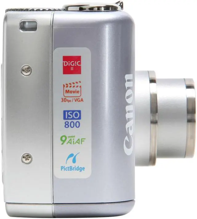 Alt view image 6 of 11 - Canon PowerShot A550 Silver 7.1 MP 4X Optical Zoom Digital Camera