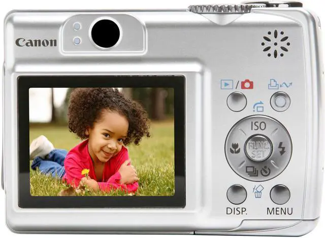Alt view image 4 of 11 - Canon PowerShot A550 Silver 7.1 MP 4X Optical Zoom Digital Camera