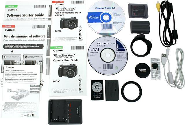 Alt view image 8 of 9 - Canon PowerShot Pro1 Black 8.0MP 7X Optical Zoom 28mm Wide Angle Digital Camera