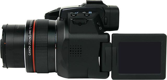 Alt view image 5 of 9 - Canon PowerShot Pro1 Black 8.0MP 7X Optical Zoom 28mm Wide Angle Digital Camera