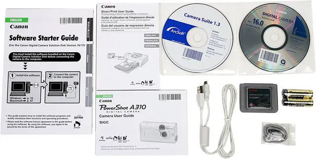 Alt view image 7 of 8 - Canon PowerShot A310 Silver 3.2MP Digital Camera