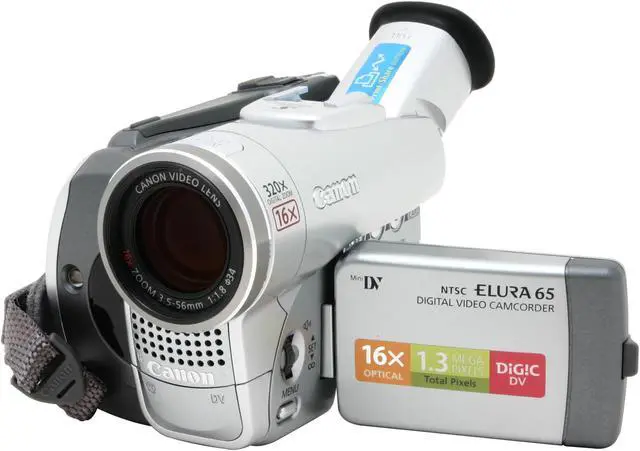 Alt view image 3 of 12 - Canon ELURA 65 1/4.5" CCD 2.5" 123K LCD 16X Optical Zoom MiniDV Camcorder