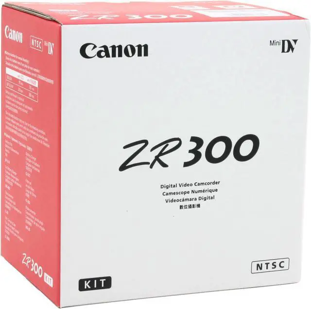 Alt view image 10 of 10 - Canon ZR300 1/6" 680K CCD 2.4" 112K LCD LCD 22X Optical Zoom MiniDV Camcorder