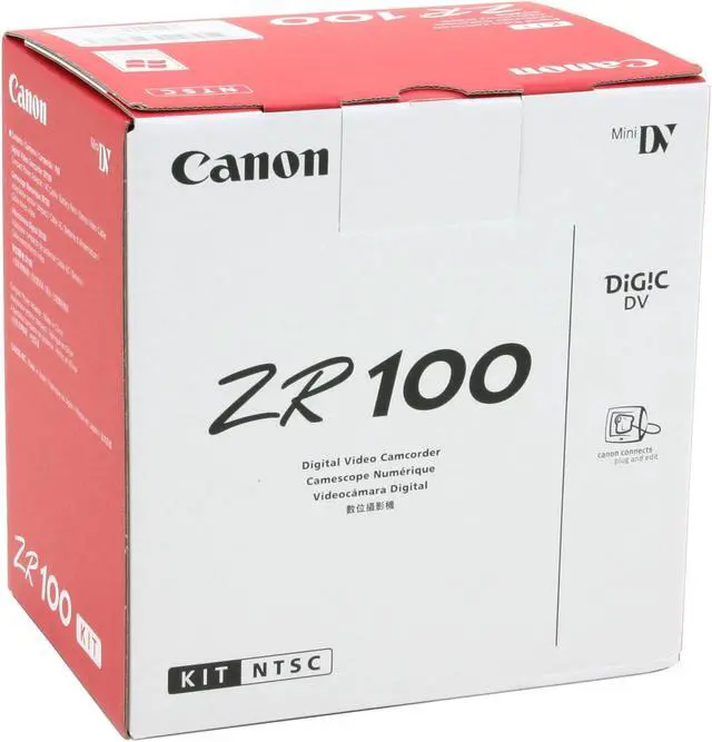 Alt view image 10 of 10 - Canon ZR100 680K 2.4" 112K LCD 20X Optical Zoom MiniDV Camcorder