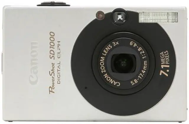 Alt view image 8 of 11 - Canon PowerShot SD1000 Black 7.1 MP 3X Optical Zoom Digital Camera
