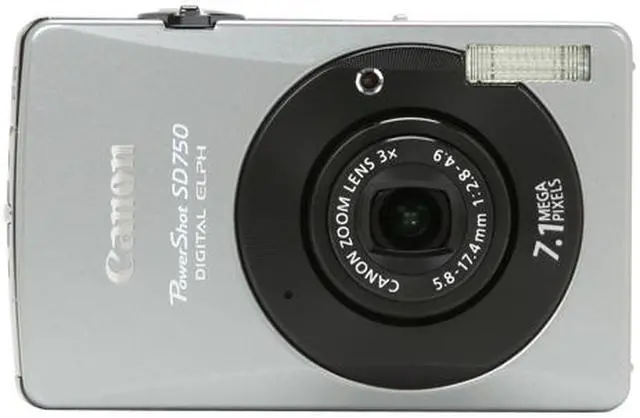 Alt view image 8 of 11 - Canon PowerShot SD750 Black 7.1 MP 3X Optical Zoom Digital Camera