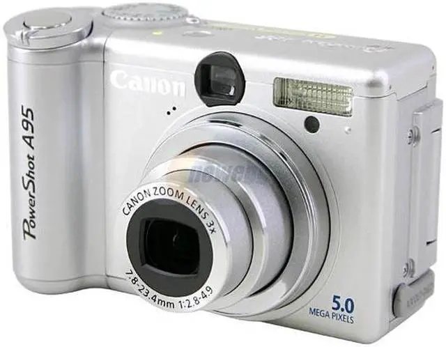 Alt view image 3 of 10 - Canon A95 Silver 5.0MP 3X Optical Zoom Digital Camera