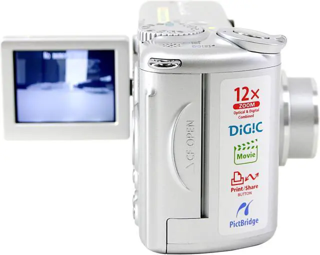 Alt view image 5 of 10 - Canon A95 Silver 5.0MP 3X Optical Zoom Digital Camera