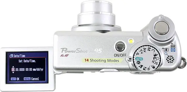 Alt view image 8 of 10 - Canon A95 Silver 5.0MP 3X Optical Zoom Digital Camera