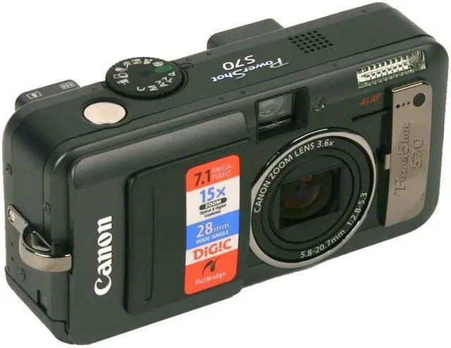 Alt view image 3 of 10 - Canon PowerShot S70 Black 7.1MP 3.6X Optical Zoom 28mm Wide Angle Digital Camera