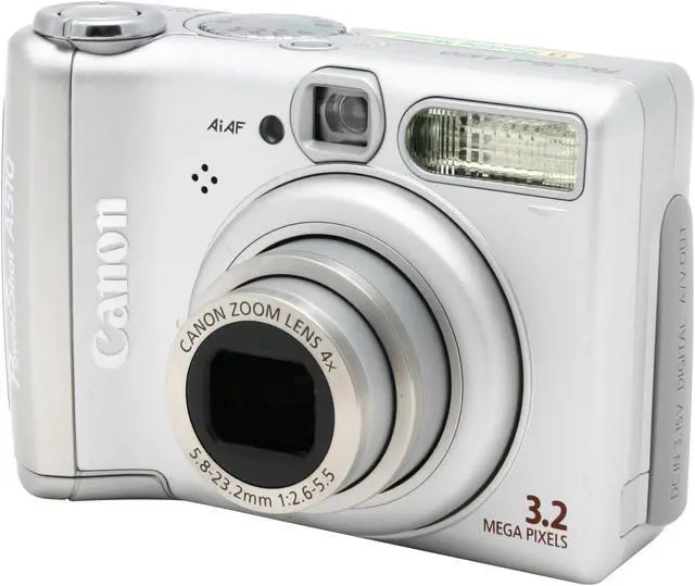 Alt view image 3 of 9 - Canon PowerShot A510 Silver 3.2MP 4X Optical Zoom Digital Camera