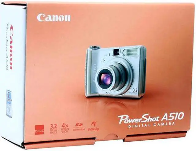 Alt view image 9 of 9 - Canon PowerShot A510 Silver 3.2MP 4X Optical Zoom Digital Camera