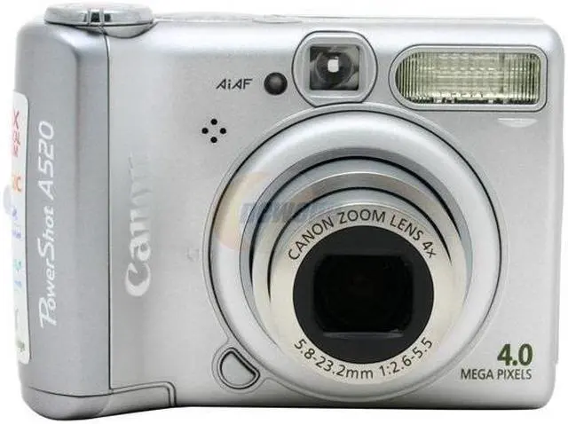 Alt view image 2 of 9 - Canon Powershot A520 Silver 4MP 4X Optical Zoom Digital Camera
