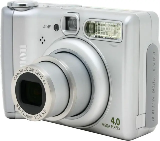 Alt view image 3 of 9 - Canon Powershot A520 Silver 4MP 4X Optical Zoom Digital Camera