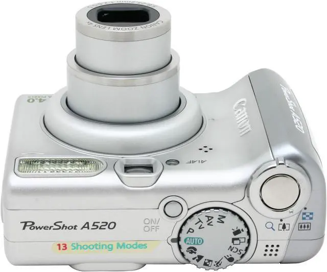 Alt view image 7 of 9 - Canon Powershot A520 Silver 4MP 4X Optical Zoom Digital Camera