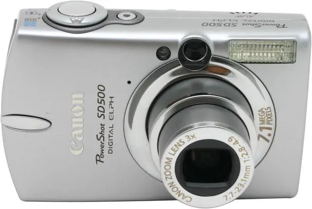 Alt view image 2 of 9 - Canon SD500 Silver 7.1MP 3X Optical Zoom Digital Camera