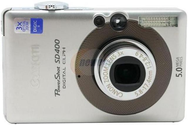 Alt view image 2 of 9 - Canon PowerShot SD400 Silver 5.0MP 3X Optical Zoom Digital Camera