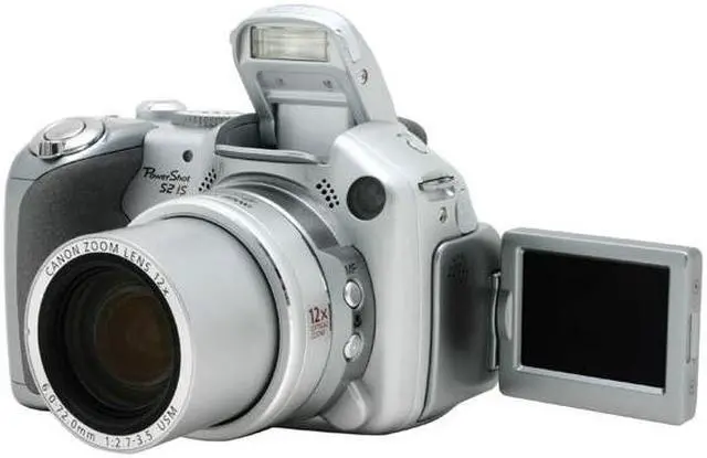 Alt view image 3 of 8 - Canon S2-IS Silver 5.0 MP 12X Optical Zoom Digital Camera
