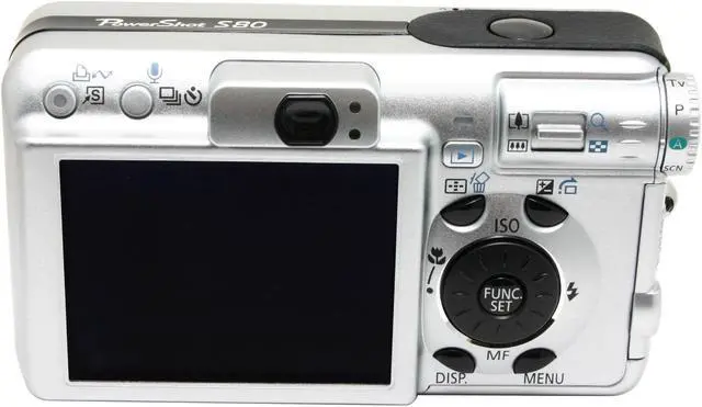 Alt view image 6 of 10 - Canon S80 Black 8.0 MP 3.6X Optical Zoom 28mm Wide Angle Digital Camera