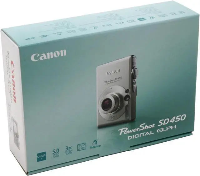 Alt view image 10 of 10 - Canon SD450 Silver 5.0 MP 3X Optical Zoom Digital Camera