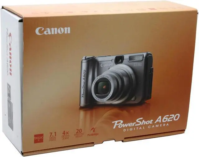Alt view image 12 of 12 - Canon PowerShot A620 Silver 7.1 MP 4X Optical Zoom Digital Camera