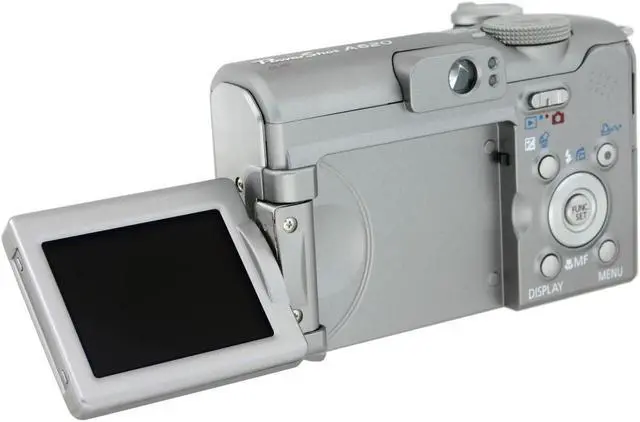 Alt view image 8 of 12 - Canon PowerShot A620 Silver 7.1 MP 4X Optical Zoom Digital Camera