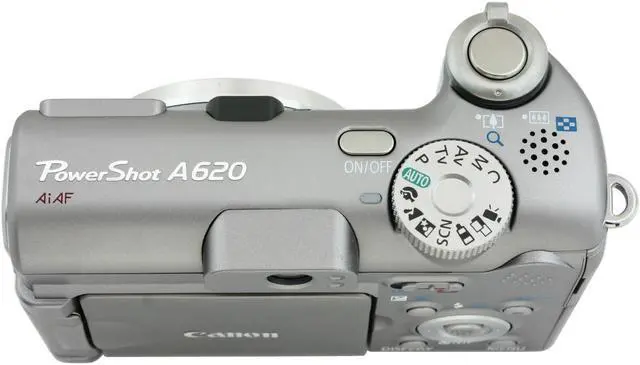 Alt view image 9 of 12 - Canon PowerShot A620 Silver 7.1 MP 4X Optical Zoom Digital Camera
