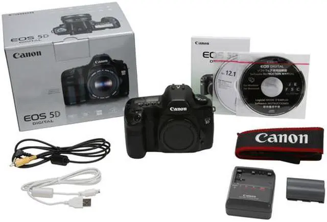 Alt view image 12 of 12 - Canon EOS 5D Black 12.8 MP Digital SLR Camera - Body Only