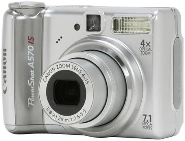 Main image of Canon PowerShot A 570 IS Silver 7.1 MP 4X Optical Zoom Digital Camera